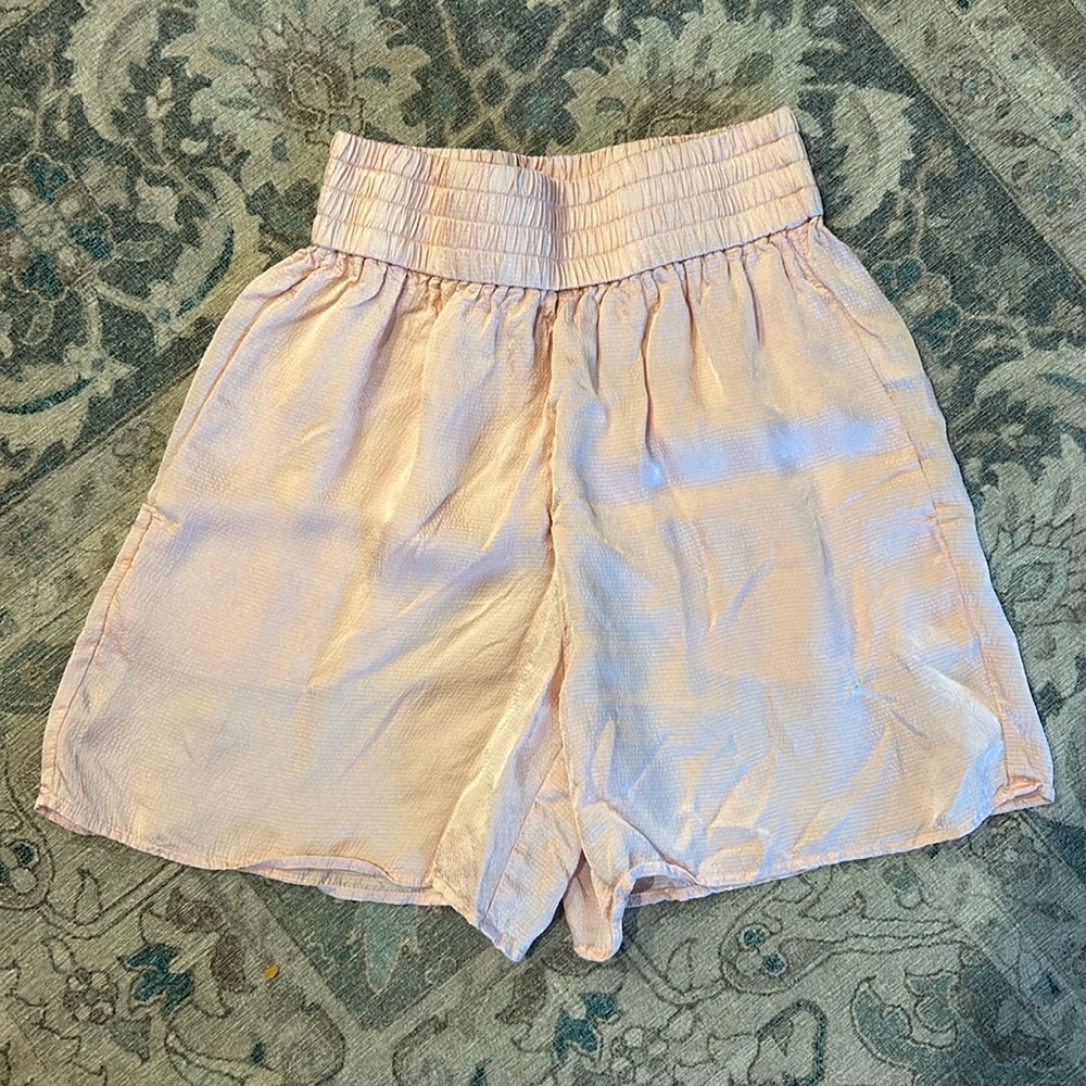 Everlane pink shorts.